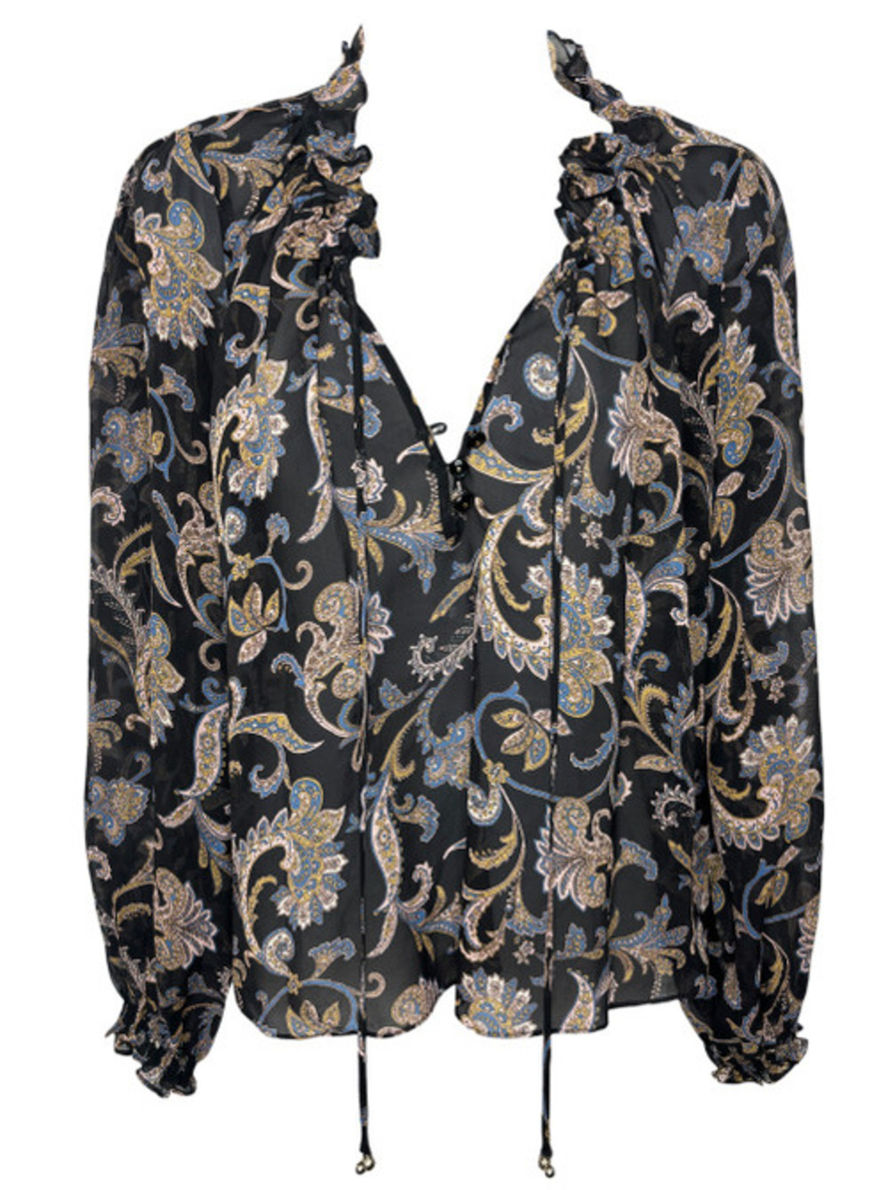 Veronica Beard Hickory Paisley Silk Blouse